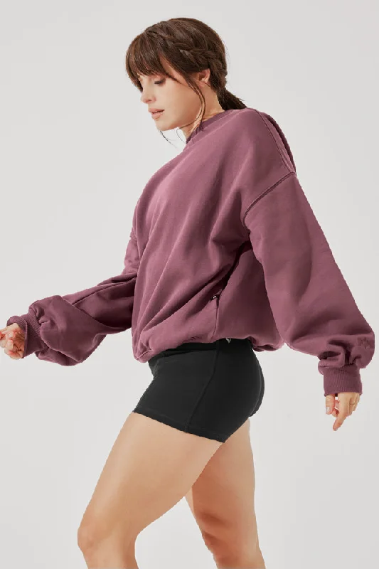 Cloud Crewneck Sweater - Merlot