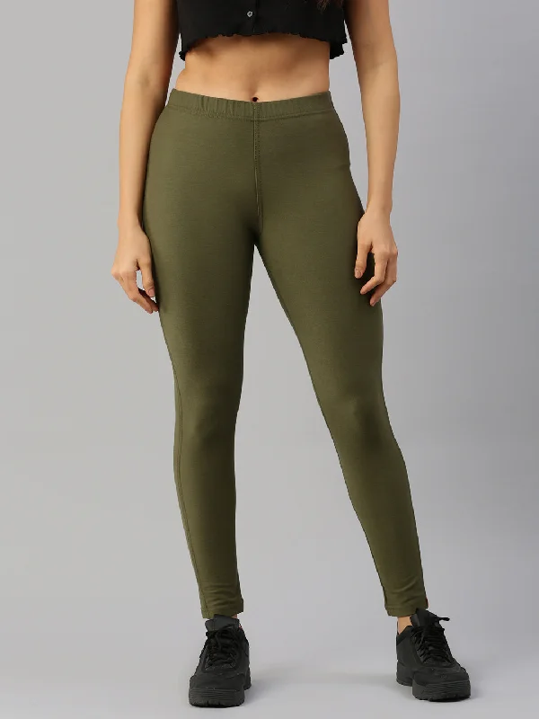 Color Jeggings-Military