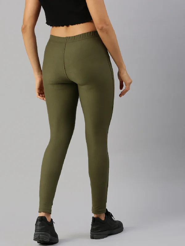 Color Jeggings-Military