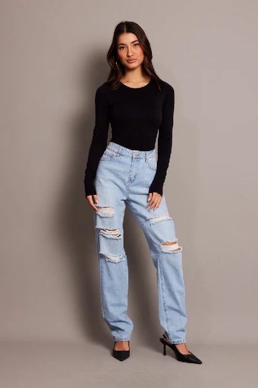 Denim Boyfriend Jean High Rise