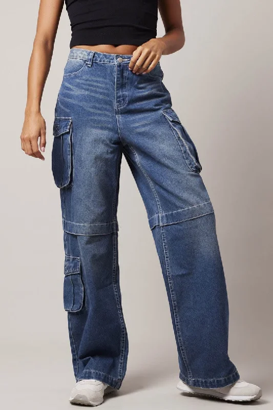 Denim Cargo Jean Out Pocket