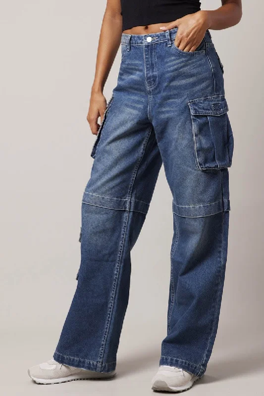 Denim Cargo Jean Out Pocket