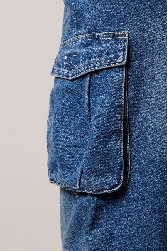 Denim Cargo Jean Out Pocket