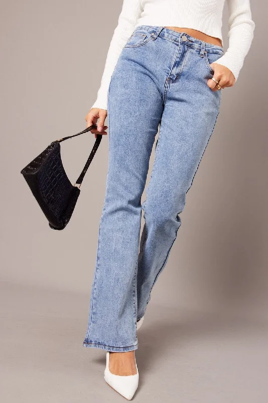 Denim Flare Jean Mid Rise