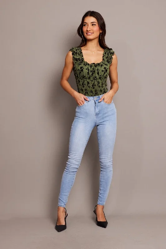 Denim Skinny Jean High Rise