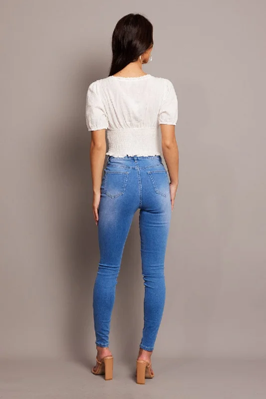 Denim Skinny Jean High Rise