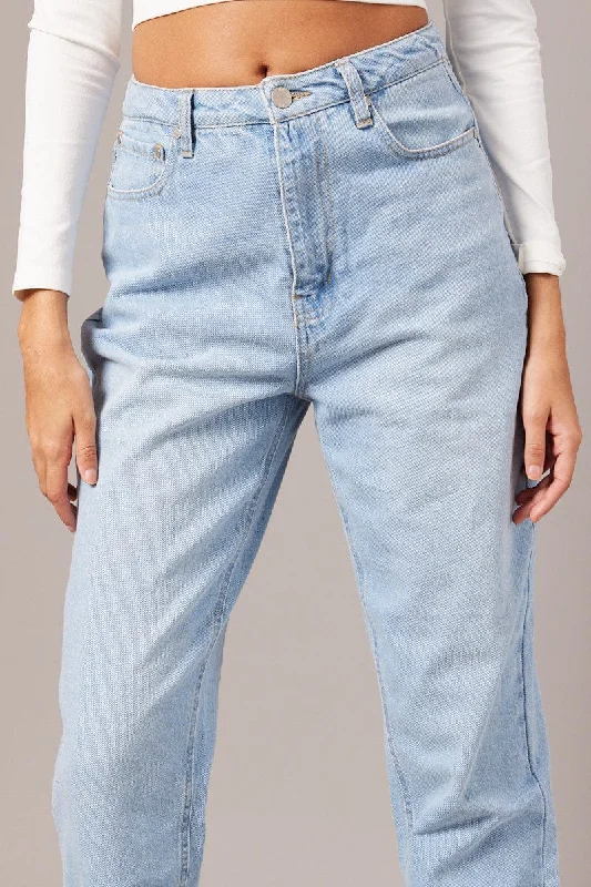 Denim Straight Jean High Rise