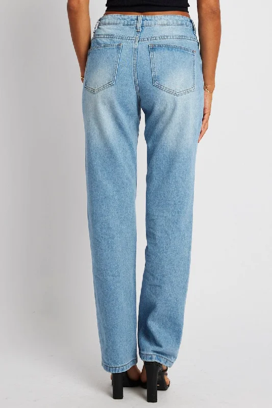 Denim Straight Jean High Rise