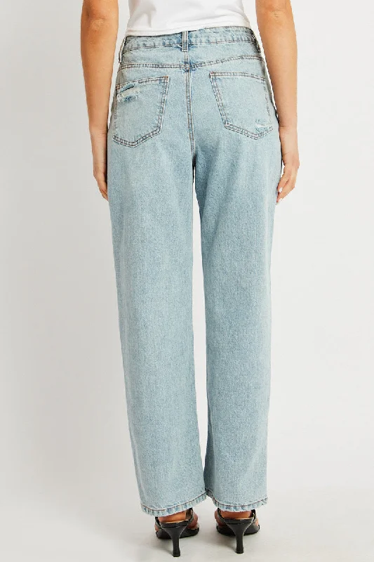 Denim Straight Jean Mid Rise