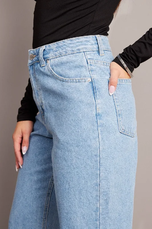 Denim Straight Jean Mid Rise