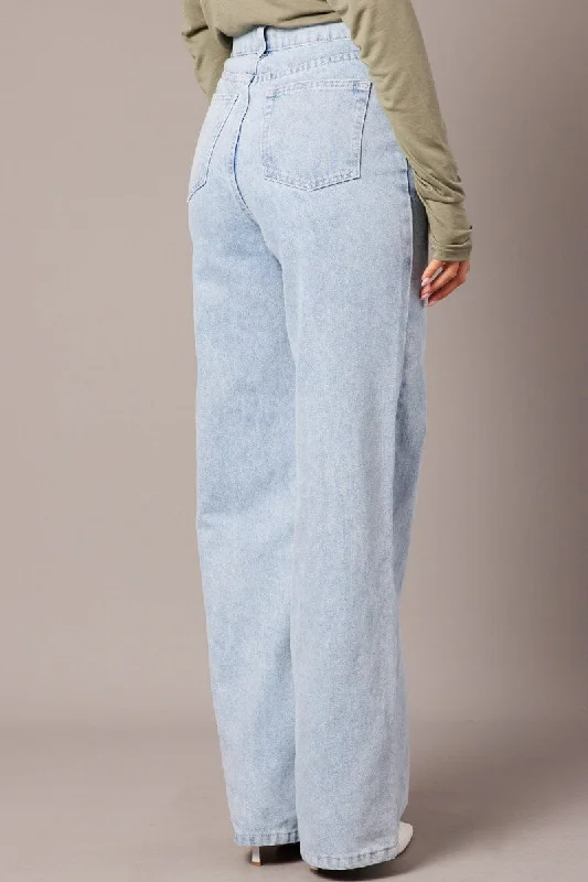 Denim Wide Leg Jean High Rise