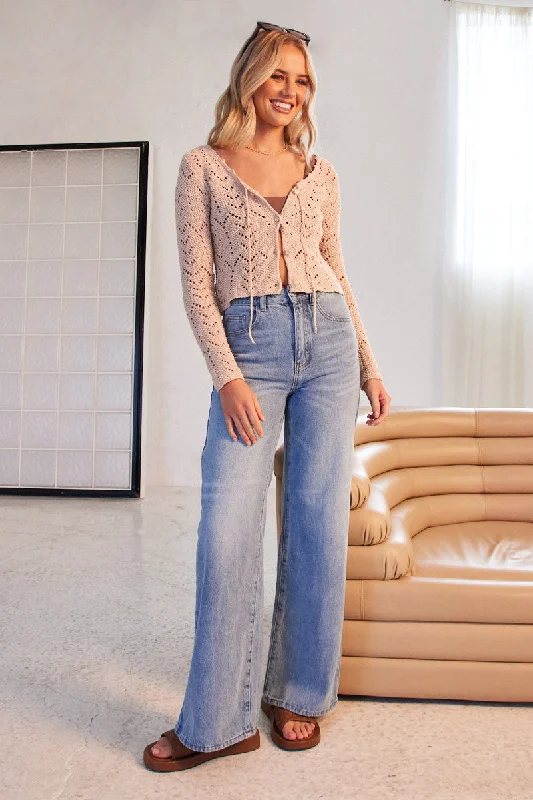 Denim Wide Leg Jean High Rise