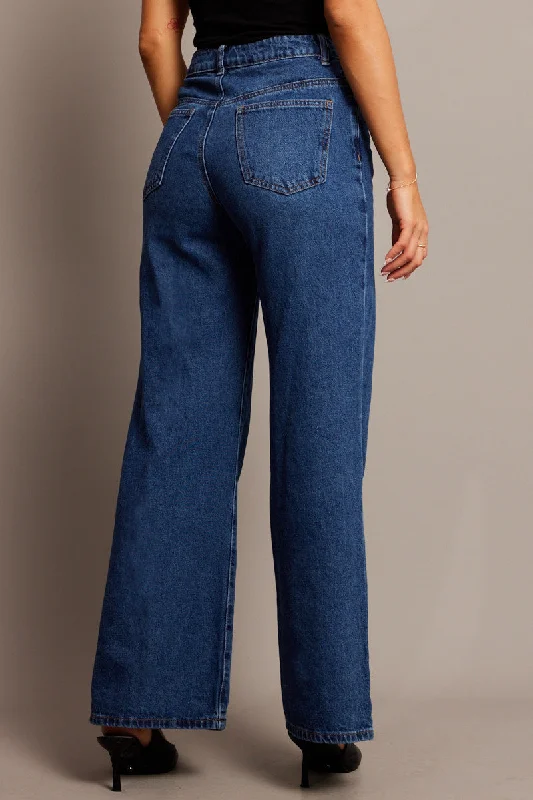 Denim Wide Leg Jean High Rise