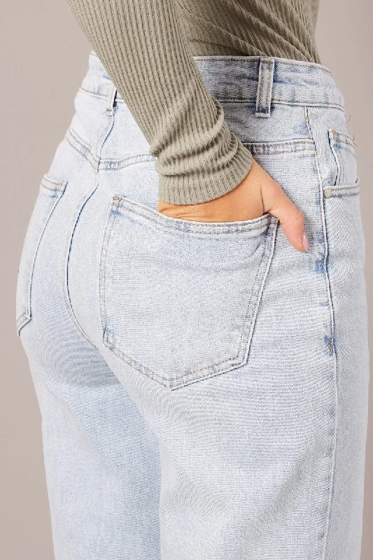 Denim Wide Leg Jean High Rise