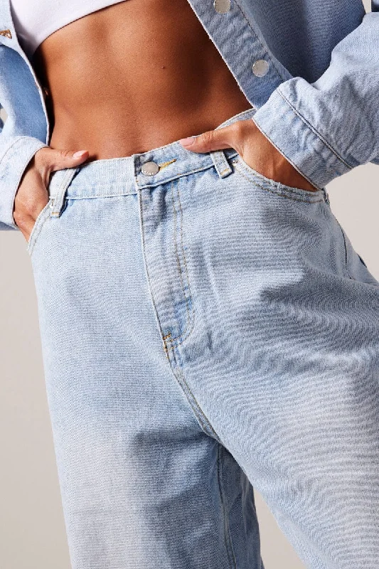 Denim Wide Leg Jean High Rise