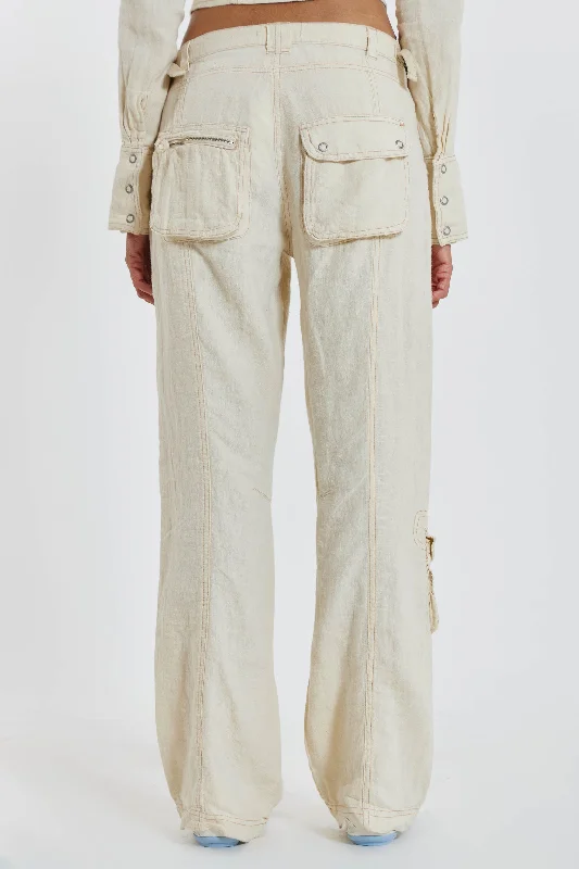 Santal Linen Cargo Trousers