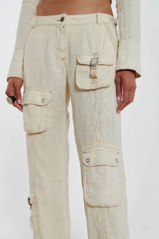 Santal Linen Cargo Trousers