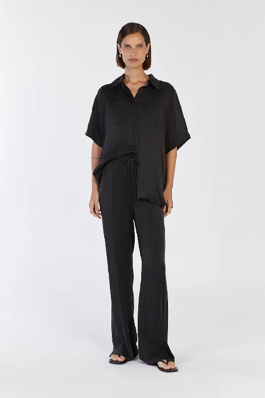 EVANS BLACK SILK PANT