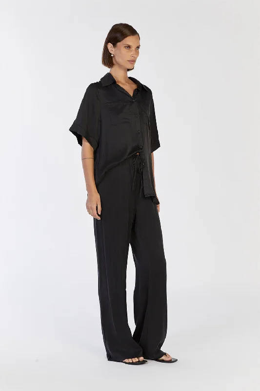 EVANS BLACK SILK PANT