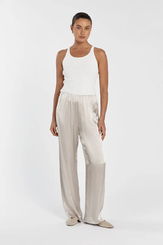 EVE CHALK SATIN PANT