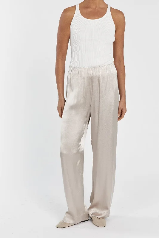 EVE CHALK SATIN PANT