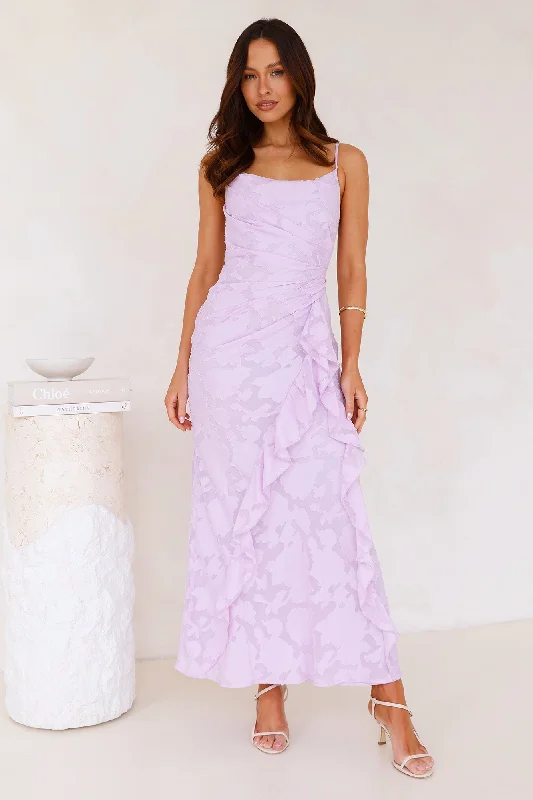 Fresh Rosebud Maxi Dress Lilac