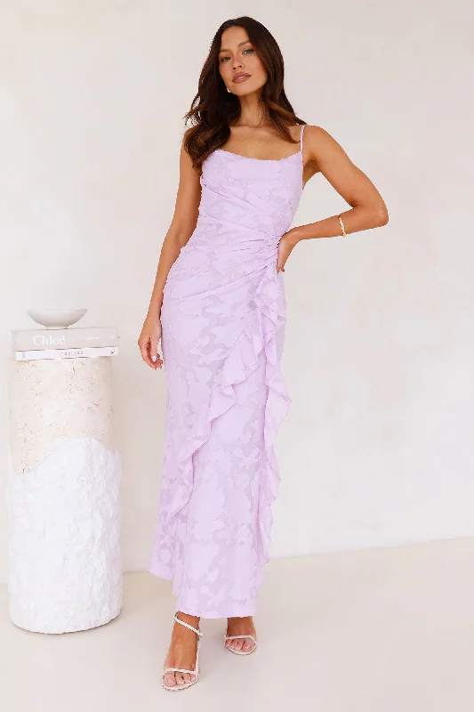 Fresh Rosebud Maxi Dress Lilac