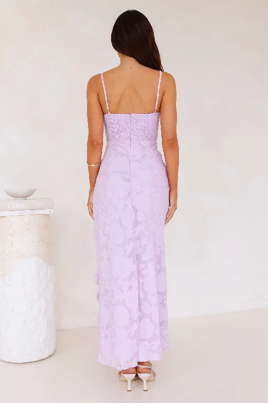 Fresh Rosebud Maxi Dress Lilac