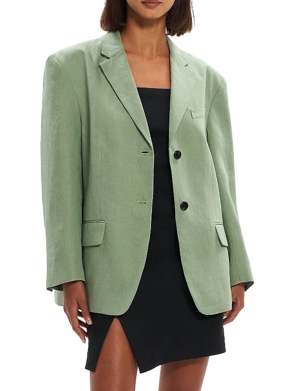 Galena Womens Office Career Two-Button Blazer