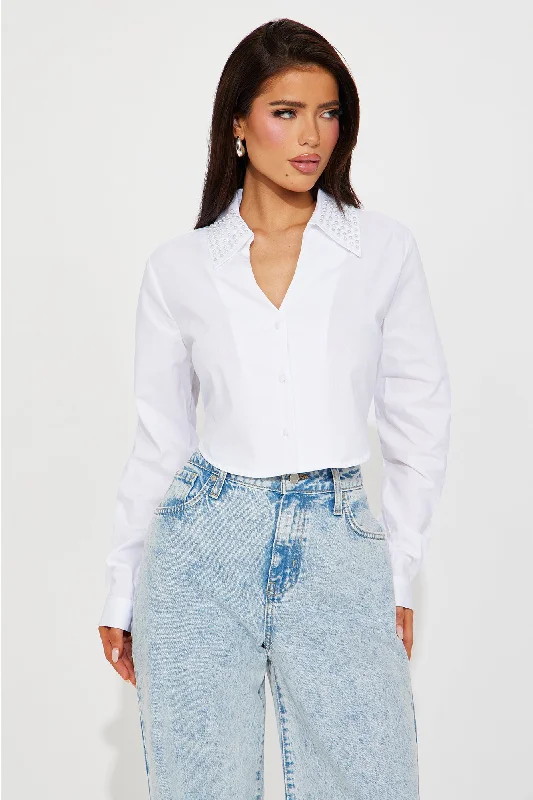 Grace Poplin Shirt - White