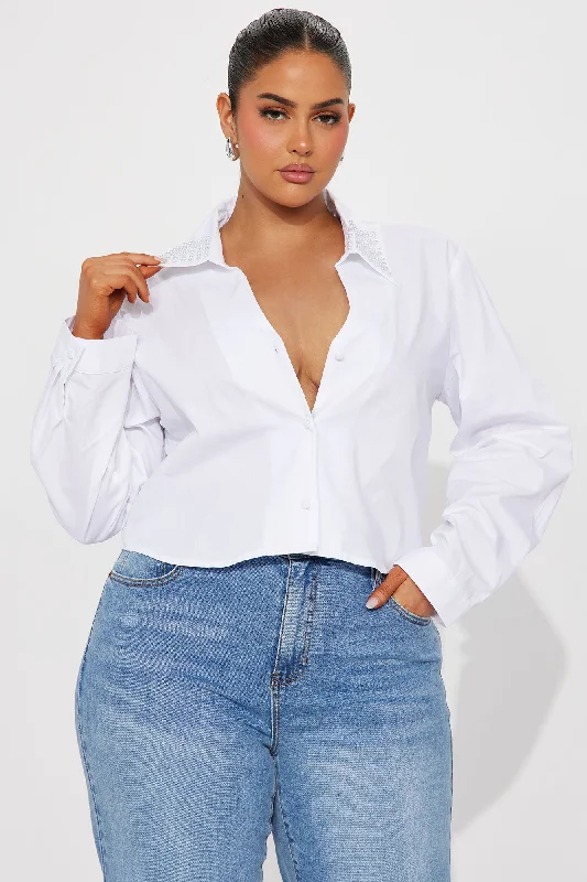 Grace Poplin Shirt - White