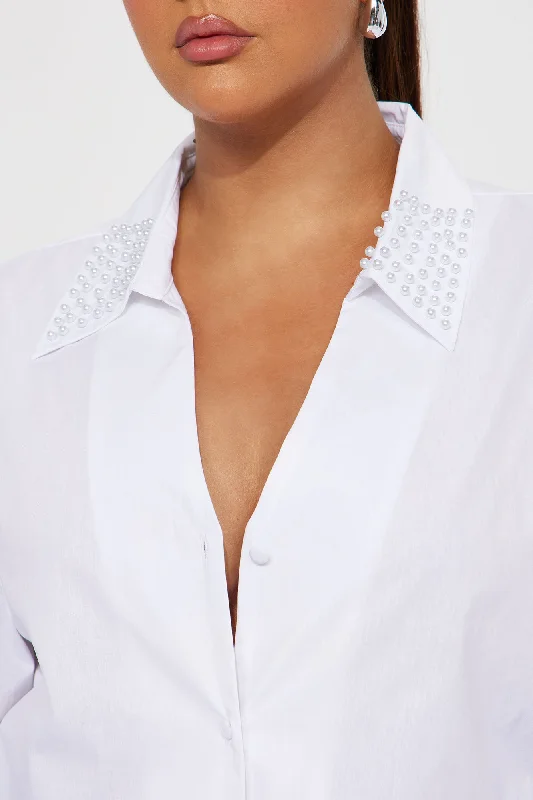 Grace Poplin Shirt - White