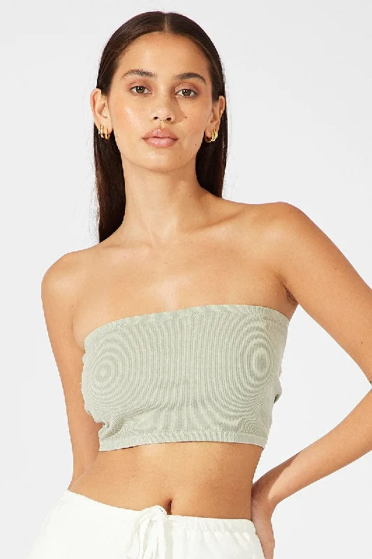 Green Bandeau Top Seamless