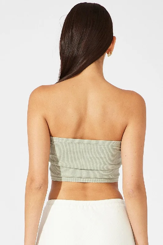 Green Bandeau Top Seamless