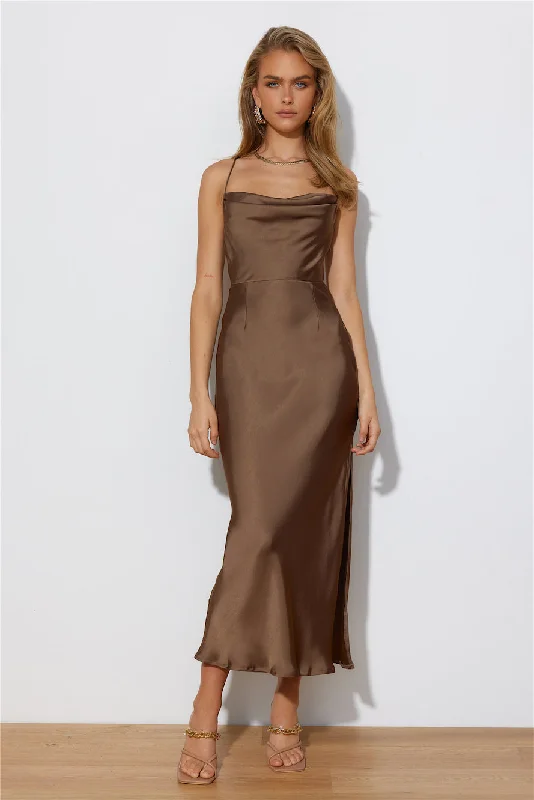 Lost And Found Midi Dress Brown