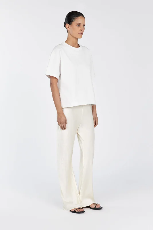 MYKA CREAM SATIN PANT