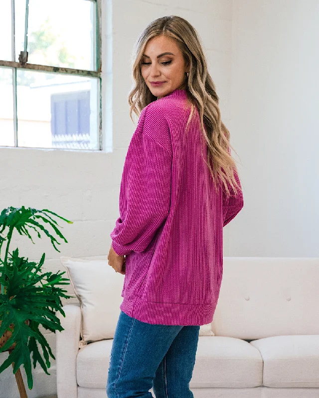 Christina Magenta Corded Top