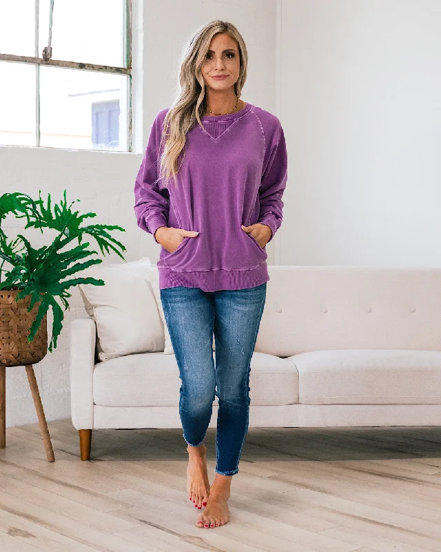 Girlfriend Crewneck Sweatshirt - Light Plum