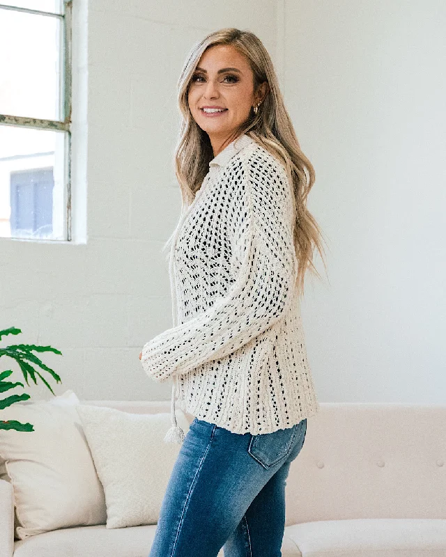 Kate Ivory Open Knit Sweater FINAL SALE