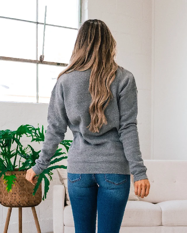 Let's Get Cozy Dark Heather Gray Sweatshirt