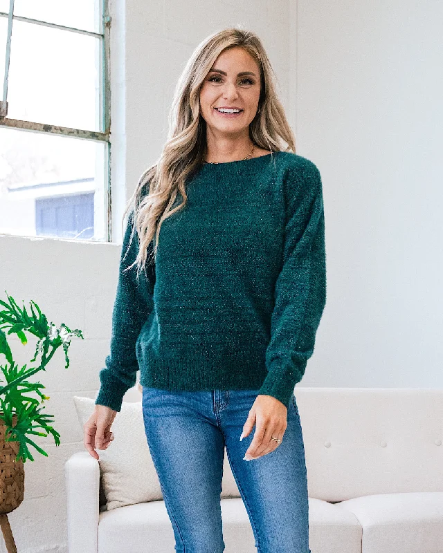 Willow Spruce Green Brushed Sweater FINAL SALE