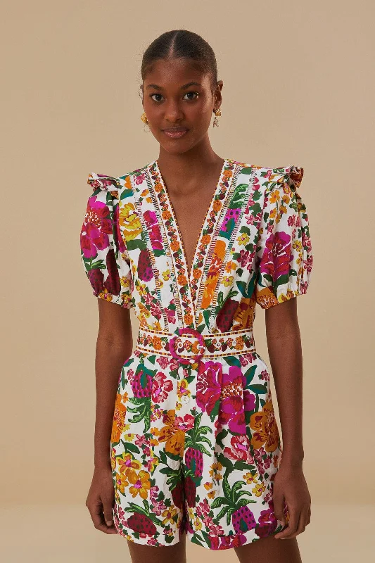 Off-White Flowerful Sketch Romper