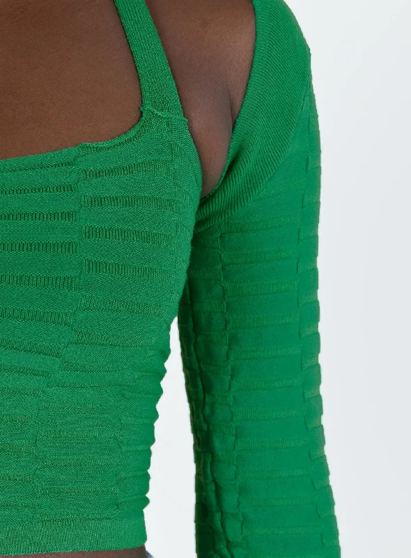 Onslow Long Sleeve Top Green