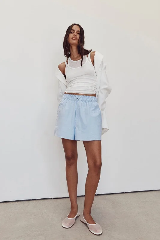 RHEA BLUE COTTON SHORT