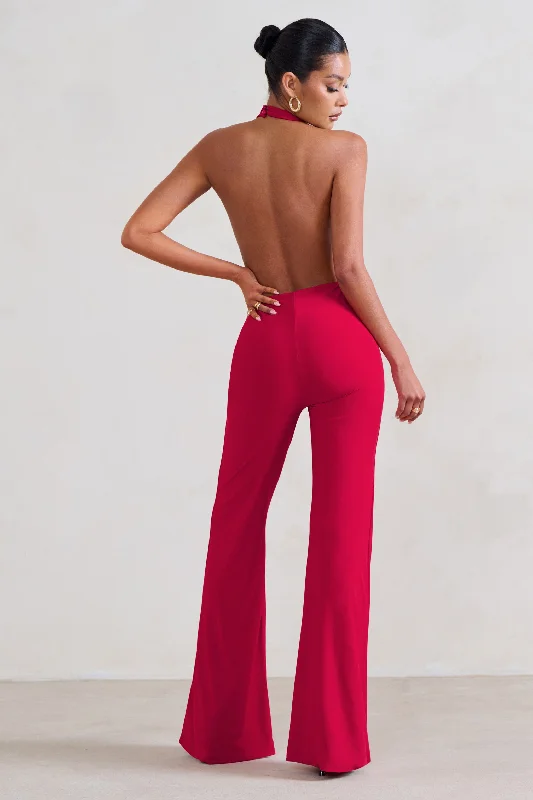 Rhyla | Red Cowl Neck Jumpsuit