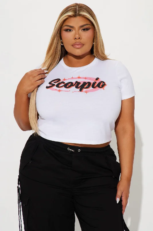 Scorpio Energy Fitted Tee - White