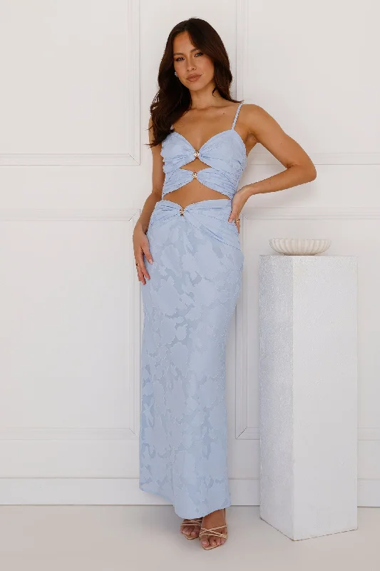 Secluded Shores Crop Top Blue