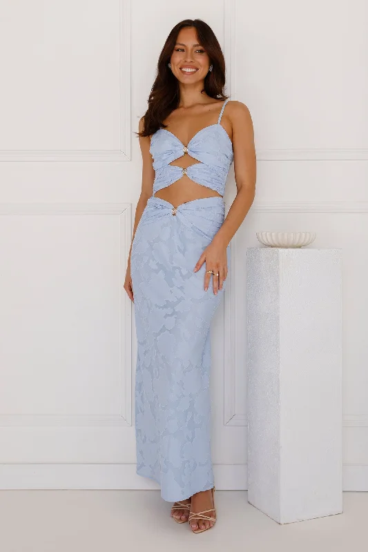 Secluded Shores Crop Top Blue