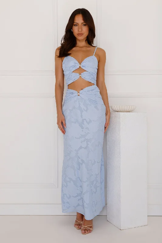 Secluded Shores Crop Top Blue