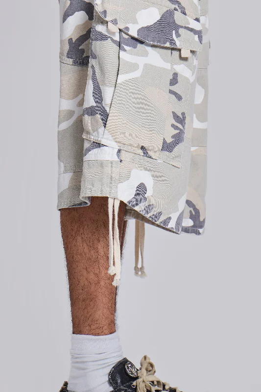 Snow Camo Cadet Cargo Shorts